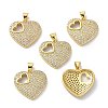 Brass Cubic Zirconia Pendants X-KK-B047-14G-1