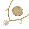 Sun & Star & Moon Brass Pendant Necklaces NJEW-JN04808-3
