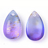 Two Tone Transparent Spray Painted Glass Charms GLAA-T017-02-B02-3