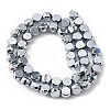 Electroplate Glass Beads Strands X-EGLA-L045-G-FP01-2