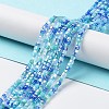 Gradient Color Electroplate Glass Bead Strands X-GLAA-E042-05-B07-2