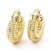 Brass Croissant Chunky Hoop Earrings for Women KK-D080-16G-02-1