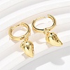 Brass Cubic Zirconia Hoop Earrings EJEW-Q015-01G-F-4