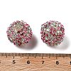 Sparkle Glass Rhinestone Round Beads OACR-S048-01D-3