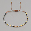 Bohemian Style Cylinder Glass Seed Beaded Braided Bead Bracelets IR5631-2-1