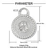 304 Stainless Steel with Crystal Rhinestone Pendants RB-OY001-19P-2