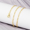 Brass Figaro Chains Necklace for Women NJEW-P265-28G-4