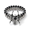 Punk Style Alloy Plastic Charm Bracelets LS-BJEW-K269-01P-6