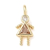 Brass Micro Pave Cubic Zirconia Pendants ZIRC-I356-17G-B04-1