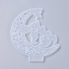 Halloween DIY Crescent Ghost Silicone Molds X-DIY-I034-03-3