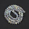Electroplate Transparent Glass Beads Strands EGLA-B011-08A-AB02-2