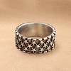 Punk Style 304 Stainless Steel Finger Rings for Men FS-WG83721-01-1