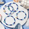 Electroplated Glass Beaded Stretch Bracelets BJEW-JB10900-2