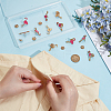 16Pcs Flamingo Shape Enamel Pins JEWB-PH0001-71-3