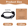 12Pcs Square with Cross Alloy Braided Bead Bracelets BJEW-DC0001-18-2