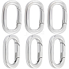 6Pcs Stainless Steel Spring Gate Rings STAS-BBC0008-34C-1
