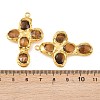 Natural Tiger Eye Faceted Pendants KK-H516-22G-3