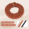 2M 2 Colors Braided Cowhide Leather Cords WL-GA0001-03-2