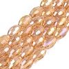 Electroplate Transparent Glass Beads Strands GL-N002-01A-A07-1
