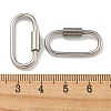 Non-Tarnish 304 Stainless Steel Screw Carabiner Lock Charms STAS-C092-01A-P-3