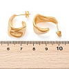 Ion Plating(IP) 304 Stainless Steel Twist Teardrop Stud Earrings EJEW-K244-18G-2