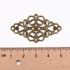 Tibetan Style Alloy Rhombus Filigree Joiners Links TIBE-5377-AB-FF-4