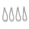 Brass Rhinestone Cup Chain Pendants X-KK-R129-07P-1