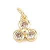 Brass Micro Pave Clear Cubic Zirconia Pendants KK-H273-38G-01-1