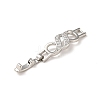Rack Plating Brass Micro Pave Clear Cubic Zirconia Watch Band Clasps LS-ZIRC-H125-22P-3
