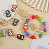 CHGCRAFT 16Pcs 4 Colors Squirrel Food Grade Eco-Friendly Silicone Beads SIL-CA0003-02-4