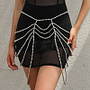 Plastic Round Beaded Multi-Layered Tassel Waist Belly Chains for Women FS-WG16B6C-02-1