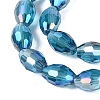Electroplate Transparent Glass Beads Strands GL-N002-01A-A12-3