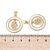 Brass Micro Pave Cubic Zirconia Pendants KK-U070-02A-G-3