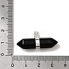 Natural Obsidian Double Terminal Pointed Pendants G-NH0001-15P-06-3