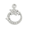 Rack Plating Alloy Micro Pave Rhinestone Pendants FIND-K020-05P-1