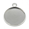 Tarnish Resistant 304 Stainless Steel Pendant Cabochon Settings LS-STAS-T008-130-1