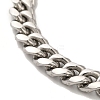 Non-Tarnish 304 Stainless Steel Cuban Link Chain Bracelets for Women Men BJEW-Q341-14A-P-2