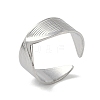 Stainless Steel V Shaped Cuff Rings RJEW-L114-01P-1