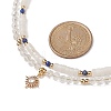 Natural White Jade & Crystal Beaded Necklaces NJEW-JN04137-3