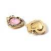 UV Plating Alloy Glass Pendants FIND-K032-43G-2