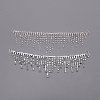 Brass Rhinestone Links FIND-WH0001-15-1