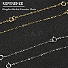 SUNNYCLUE 6Pcs 6 Style 925 Sterling Silver Chain Extender FIND-SC0001-62-4