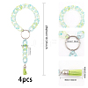 CHGCRAFT 4Pcs Wristlet Keychain Acrylic Curb Chain Keychain Bracelet KEYC-CA0001-38-2