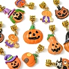 Halloween Theme Alloy Enamel & Resin European Dangle Charms PALLOY-FZ00014-3