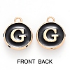 Golden Plated Enamel Alloy Charms ENAM-SZ0001-26B-G-3