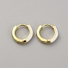 Enamel Hoop Earrings with Clear Cubic Zirconia EJEW-WH0004-39G-2