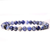 Synthetic Blue Spot Jasper Round Beaded Stretch Bracelet SF8562-35-1-1