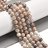 Electroplated Natural Quartz Round Beads Strands G-L598-A06-03-2