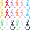 18Pcs 9 Colors Spray Painted Zinc Alloy Swivel Clasps FIND-SP0005-54-1