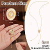2Pcs Adjustable Brass Curb Chains Cowboy Hat Sweater Lariat Necklaces NJEW-UN0001-78G-3